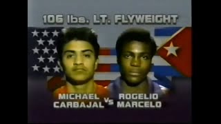 Michael Carbajal USA vs Rogelio Marcelo CUB USCuba Duals 1988 48kg [upl. by Myrtle689]