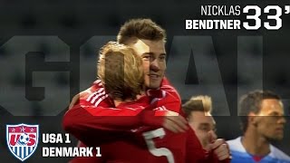 MNT vs Denmark Nicklas Bendtner Goal  March 25 2015 [upl. by Adnwahsat]