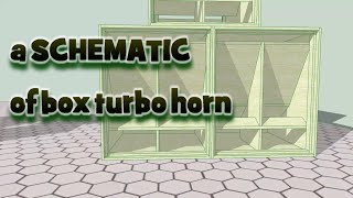 a SCHEMATIC of box turbo horn subwoofer 18 inch [upl. by Spatola]