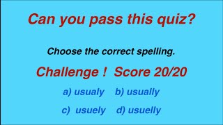 English spelling Quiz  Commonly misspelled words in English  1 [upl. by Billi952]