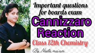 Cannizzaro Reaction Class 12th Chemistry  By neetu maam [upl. by Boudreaux]