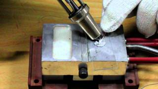 Soldering copper wire on Glass by using Ultrasonic Soldering Iron [upl. by Akere]