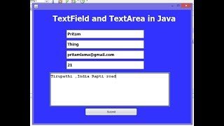 How To Use TextField and TextArea In Java [upl. by Melly]