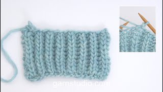 How to cast off  bind off in English rib [upl. by Llekim]