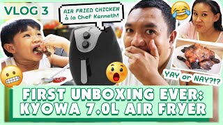 FIRST UNBOXING EVER KYOWA 70L AIR FRYER  CHEF KENNETHS AIR FRIED CHICKEN RECIPE [upl. by Chiquia]