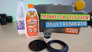 Zelf je toilet tank repareren Thetford C200  Campingtrend [upl. by Eiboh]