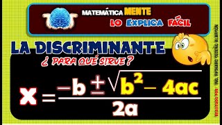 Qué es y cómo se usa el discriminante de una ecuación cuadrática  Ecuación de segundo grado [upl. by Eckart]