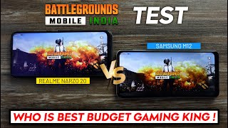 BGMI Test In Realme Narzo 20 Vs Samsung M12  Helio G85 vs Exynos 850 Gaming performance Test [upl. by Gnemgnok89]