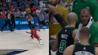 Derrick White buzzer beater vs New Orleans Pelicans [upl. by Nomma619]