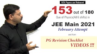 153 of 180 Que in Physics are from PG Checklist in JEE Main 2021Feb shorts [upl. by Ysac]