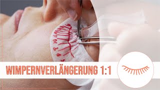 Wimpernverlängerung 1 zu 1 Technik [upl. by Shel40]