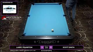 LARRY FRAMPTON vs SCOTT SMITH  WBCA 9 BALL 2024  TABLE 3  EvoSports [upl. by Joletta]