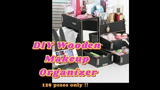 DIY Wooden Makeup Organizer  Shopee [upl. by Gignac]