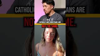 TikTok Girl Says Catholics Are NOT Christians 🤦‍♂️ [upl. by Imena666]