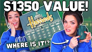 INSANE 1350 VALUESomething is MISSING  Luxury Harrods Advent Calendar Unboxing [upl. by Berl]