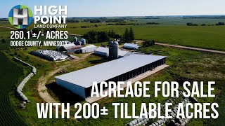 Enormous Cattle Feedlot With 260 Acres Of Row Crops  Dodge County Minnesota [upl. by Keppel707]