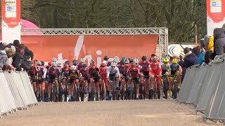 Cyclocross SintNiklaas Women Elite 50fps 19 Feb 2022 [upl. by Yrroc]