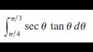 intpi4 pi3 sec theta  tan theta d theta Evaluate the integral [upl. by Kwarteng]