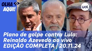 Reinaldo ao vivo plano de kids pretos para matar Lula falas de general preso Moraes questionado [upl. by Terrena438]