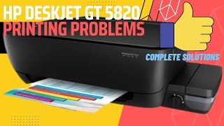 Solving HP Desk Jet GT 5820 Printing Problems  Troubleshooting Printer [upl. by Meeka]