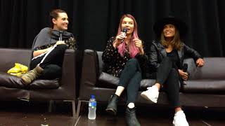 Katie McGrath Lauren German interview Women of DC Armageddon Expo 2018 Tauranga [upl. by Nosnehpets]