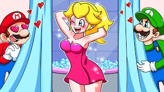 PEACH Dont Change Clothes  PEACH Dress Up Sad Story  The Super Mario Bros Animation [upl. by Engle489]