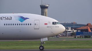 CLOSE UP Nonton Pesawat Takeoff Landing di Bandara Soekarno Hatta  4K UHD [upl. by Kennet]