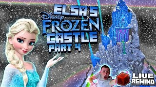 ELSAS FROZEN CASTLE MEGA BUILD ❄ DISNEY FROZEN  Part 4 ► Minecraft 🔴 Live Rewind [upl. by Sparkie]