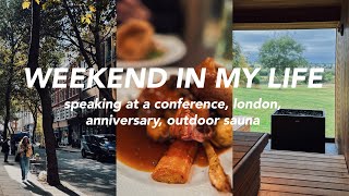 Days In My Life Vlog  London speaking at a conference outdoor sauna early fall vlog life in uk [upl. by Daffi]