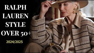 How to Dress in the Style of Ralph Lauren Autumn Winter 2024 for Mature Women [upl. by Grussing]