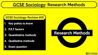 GCSE Sociology Revision from allsociology  Sociological Research Methods Episode 10 [upl. by Jerusalem521]