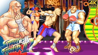 Street Fighter II Champion Edition  Sagat Arcade  1992 4K 60FPS [upl. by Toblat]