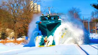 Most Awesome Trains Moving Through Snow and Snow Moments Compilation 4 [upl. by Ycnay]