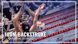 Katharine Berkoff Wins by 05 in 100M Backstroke  TYR Pro Swim Series Knoxville [upl. by Cila]