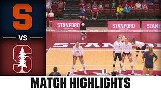 Syracuse vs Stanford Match Highlights  2024 ACC Volleyball [upl. by Gnas]