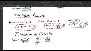 Trigonometria Identidades Fundamentales de Angulos Agudos Ejemplo 1 [upl. by Marijo]