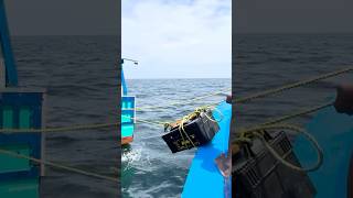 Changing the battery of two fishing boats in the deep sea is very dangerous fishing dangerous [upl. by Eylatan]