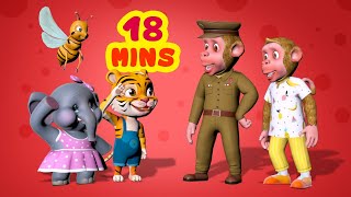 Bandar Mama and the Prankster  Hindi Rhymes for Children Collection  Infobells [upl. by Damas951]