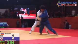 Bronze Medal  Judo  M  90kg  Aseneta Carl DavePHI vs Vongphachanh KhamxayLAO  2019SeaGames [upl. by Maloney]