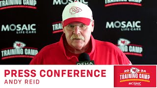 Andy Reid Jawaan Taylor amp Isiah Pacheco Speak to the Media at Training Camp  JULY 23 2024 [upl. by Othello]