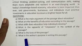 Student Practice question Unseen Passage [upl. by Beverlee]