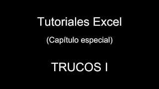 Tutorial Excel Trucos I [upl. by Sall]