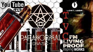 Lost Vape Paranormal Dual 18650 DNA 75C Color Screen Box Mod On TVC [upl. by Giuseppe646]