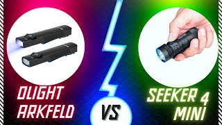 OLIGHT Arkfeld VERSUS New SEEKER 4 MINI Flashlight [upl. by Enneire]