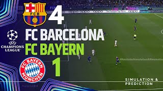 FC BARCELONA 41 BAYERN MUNICH • Highlights • Champions League 2425  SimulationRecreation [upl. by Liagabba]