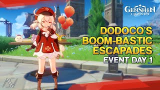 Dodocos BoomBastic Escapades Event Guide  Stage 1  Genshin Impact [upl. by Hawker281]