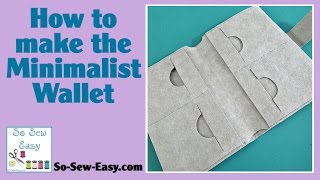 How to sew the Kraft Tex Minimalist wallet [upl. by Sirrap]