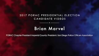 PORAC Presidential Campaign  Candidate Video Brian Marvel [upl. by Ridley65]