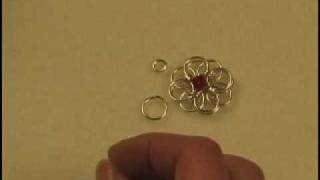 Chainmaille Jewelry Video Paralell Flowers Necklace [upl. by Torrence399]