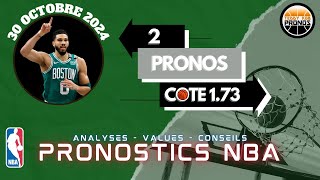 PRONOSTICS NBA 30 OCTOBRE 2024 [upl. by Akimrehs]